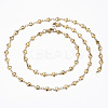 304 Stainless Steel Heart Link Chain Jewelry Sets SJEW-H103-A-01G-1