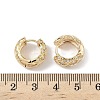 Brass Clear Cubic Zirconia Rhombus Hoop Earrings EJEW-D320-04G-5