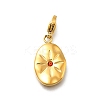 Oval 304 Stainless Steel Rhinestone Pendant Decoration STAS-R159-49G-01-1