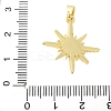 Brass Micro Pave Clear Cubic Zirconia Pendants KK-S507-01G-3