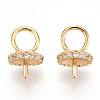 Brass Micro Pave Clear Cubic Zirconia Peg Bails KK-N254-171G-1