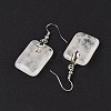 Natutal Quartz Crystal Dangle Earrings EJEW-F343-E06-3