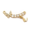 Eco-Friendly Rack Plating Brass Micro Pave Cubic Zirconia Pendants KK-F847-07G-1