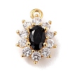 Eco-Friendly Brass Micro Pave Cubic Zirconia Charms ZIRC-C027-12G-07-RS-1