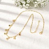 Brass Micro Pave Cubic Zirconia Star Pendant Necklaces NJEW-B157-12G-1