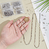 DIY 304 Stainless Steel Box Chain Braceelet Necklace Making Kit DIY-UN0006-03-4