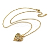 Brass Micro Pave Colorful Cubic Zirconia Peach Heart Pendant Necklaces for Women LS-NJEW-Q346-01G-01-2