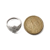 Textured Rhombus 304 Stainless Steel Finger Ring for Women RJEW-L126-06B-P-5