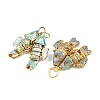 Brass Cloisonne Pendants KK-P251-A01-G-04-2
