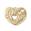 Valentine's Day Brass Pendants KK-G481-16G-1