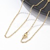 Ion Plating(IP) Trendy Unisex 304 Stainless Steel Cable Chain Necklaces NJEW-M047-02-5