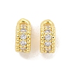 Brass Micro Pave Clear Cubic Zirconia Pendants KK-Z044-08G-1