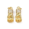 Brass Micro Pave Cubic Zirconia Pendants KK-C093-01C-G-1