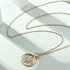 Brass Twelve Constellations Tarot Pendant Necklaces NJEW-Q006-01J-G-1