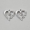 Alloy Crystal Rhinestone Pendants ALRI-WH0001-16S-1