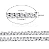 3.28 Feet 304 Stainless Steel Cuban Link Chains X-CHS-G010-02P-2