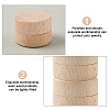1Pc Round Beechwood Jewelry Storage Gift Box with Lid CON-YW0001-85-5
