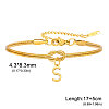 304 Stainless Steel Initial Charm Bracelets FS-WGD8E41-44-1