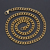 Men's 201 Stainless Steel Cuban Link Chain Necklaces NJEW-T012-04A-66-G-2