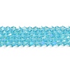Transparent Electroplate Glass Beads Strands GLAA-F029-4mm-D20-1