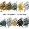 120G 10 Colors Round Glass Seed Beads SEED-YW0002-87-1