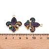 Carnival/Mardi Gras Theme Alloy Enamel & Glitter Powder Pendants ENAM-T020-53D-RS-3