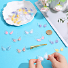 60Pcs 6 Colors Wing PVC Sequin Plastic Cabochons FIND-GF0005-42-3