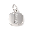 Rack Plating Brass Micro Pave CLear Cubic Zirconia Charms KK-E110-14P-I-1
