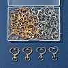 40Pcs 2 Colors Alloy Swivel Snap Hook Clasps FIND-FS0004-73B-7