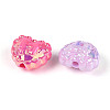 UV Plating Luminous Opaque Acrylic Beads TACR-T017-91M-2