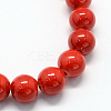 Natural Dyed Mashan Jade Gemstone Bead Strands X1-G-R272-6mm-01-3