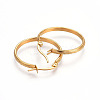 Ion Plating(IP) 304 Stainless Steel Hoop Earrings EJEW-L215-20G-1