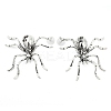 Alloy Rhinestone Stud Earrings LS-EJEW-H155-01AS-2