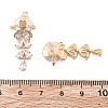 Brass Clear Cubic Zirconia Stud Earrings EJEW-D301-06G-03-5