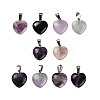 Natural Fluorite Heart Pendants STAS-R154-01P-1