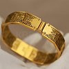 304 Stainless Steel Hollow Geometric Hinged Cuff Bangles for Women WG16A84-01-3