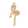 Brass Micro Pave Clear Cubic Zirconia Pendants LS-KK-V016-17G-1