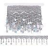  4.5M Sparkle Polyester Tassel Lace Trims OCOR-NB0001-68B-1