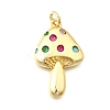 Brass Micro Pave Cubic Zirconia Pendants KK-F896-03G-1