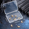 Beebeecraft 8Pcs Brass Micro Pave Clear Cubic Zirconia Charms KK-BBC0003-72-7