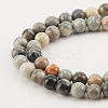 2 Strands Round Natural Polychrome Jasper/Picasso Stone/Picasso Jasper Beads Strands G-OC0002-72-3