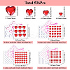 16Pcs 16 Styles Face Heart Acrylic Rhinestone Stickers AJEW-SP0001-94-2