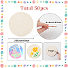 50Pcs Wood Cutouts DIY-SP0004-64B-01-2