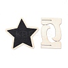Star Wooden Mini Chalkboard Signs LS-AJEW-M035-08-1