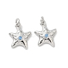 Brass Pave Cubic Zirconia Pendants KK-P325-32P-1