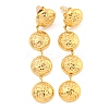 304 Stainless Steel with Textured Stud Earrings for Women EJEW-Z053-05G-01-1