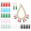 70Pcs 7 Colors Acrylic Pendants MACR-TA0001-79-1