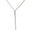 316 Surgical Stainless Steel Snake Chain Slider Lariat Necklaces for Women FS-WG6B247-01-5