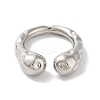 Rack Plating Brass Cuff Rings RJEW-D025-05P-2