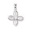 Brass Micro Pave Cubic Zirconia Pendants KK-D357-14B-P-1